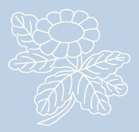 Digital White Work Daisy <b>Blue 4 Sizes - 4 x A4 Sheets Download